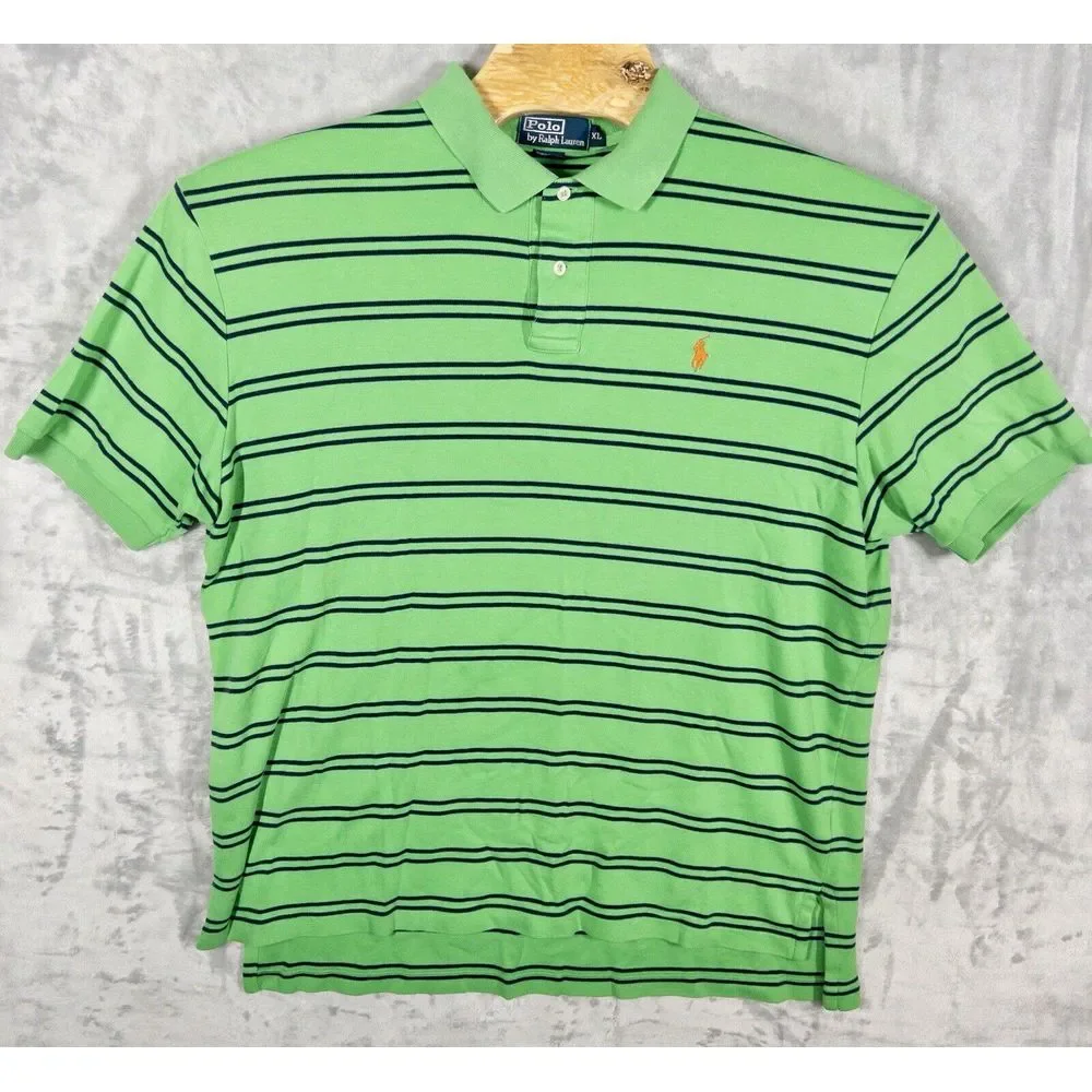 Ralph Lauren Polo Mens XL Green &‎ Blue Stripe